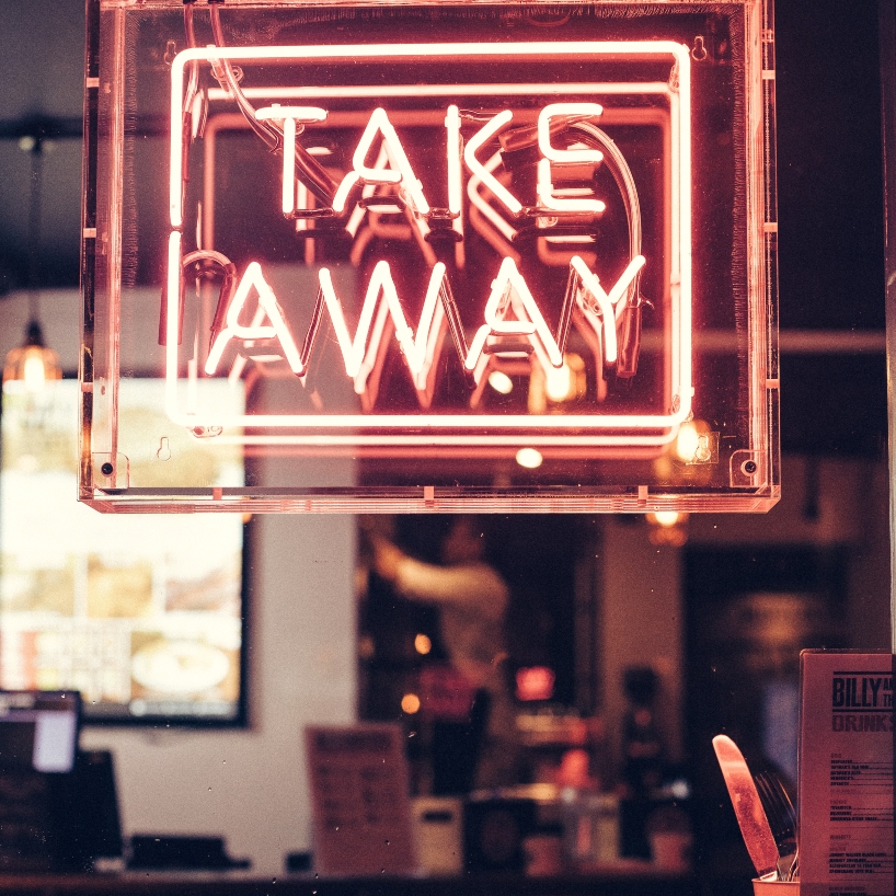 Take-away Neon Sign